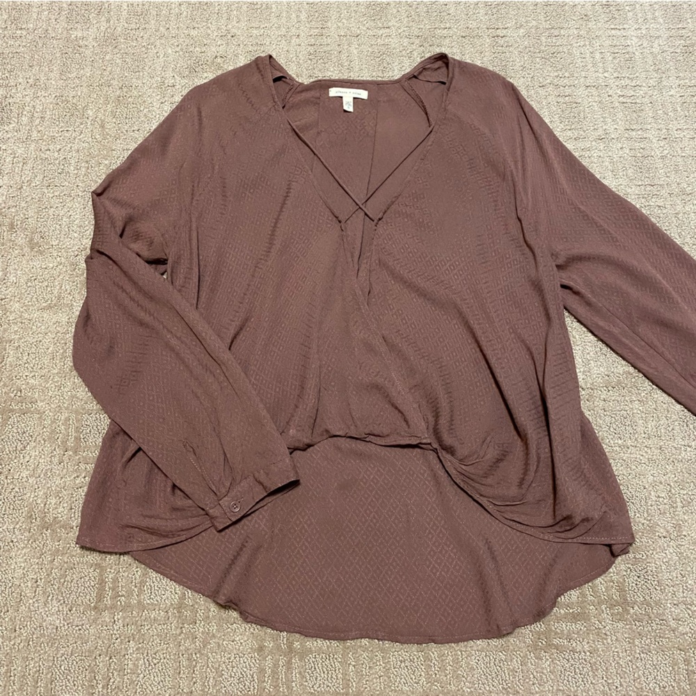 {Urban Outfitters | Silence + Noise} Criss Cross Draped Blouse ~ Size Small